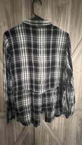 Eddie Bauer Women's Favorite Flannel Shirt large black and white - Image 5