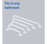 Medline Knurled Chrome 12” Grab Bar for Shower & Bathtub, Independence & Ease - Image 3