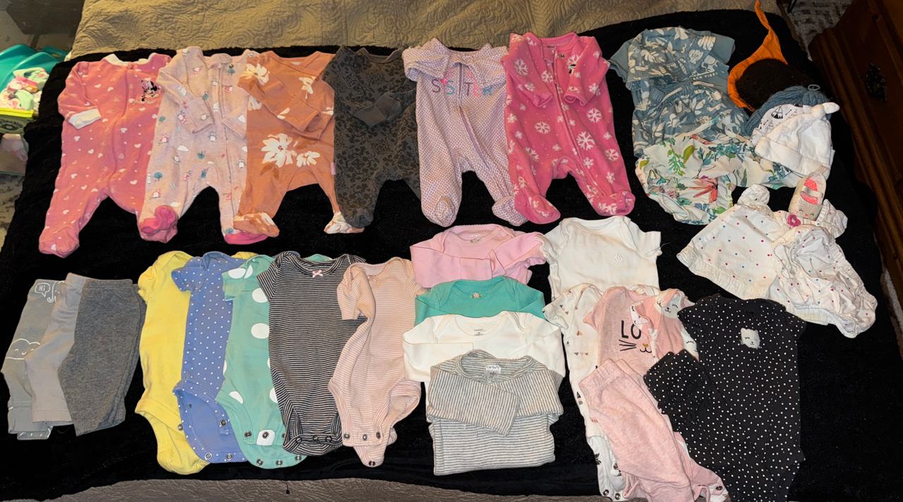 Newborn Baby Girl Clothing Lot
