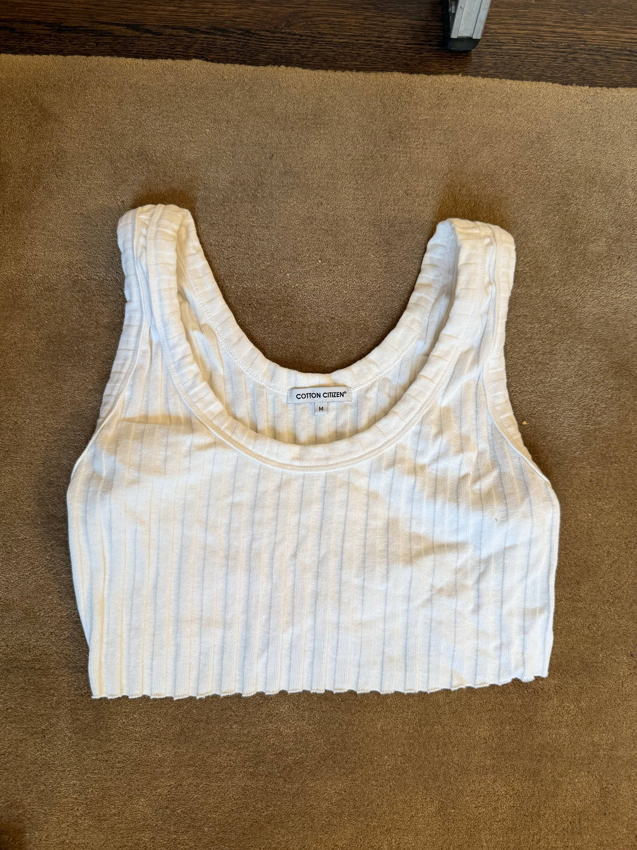 Cotton Citizen White Verona Crop Tank