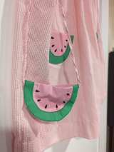 Watermelon Seersucker Dress - Image 1