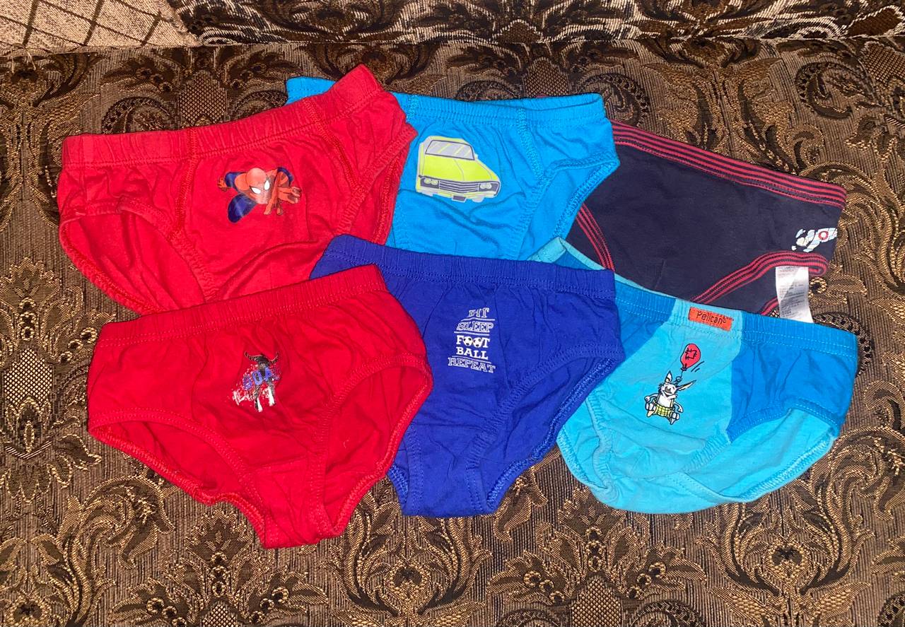 Size 7/8 Boys' Cotton Briefs 6-Pack