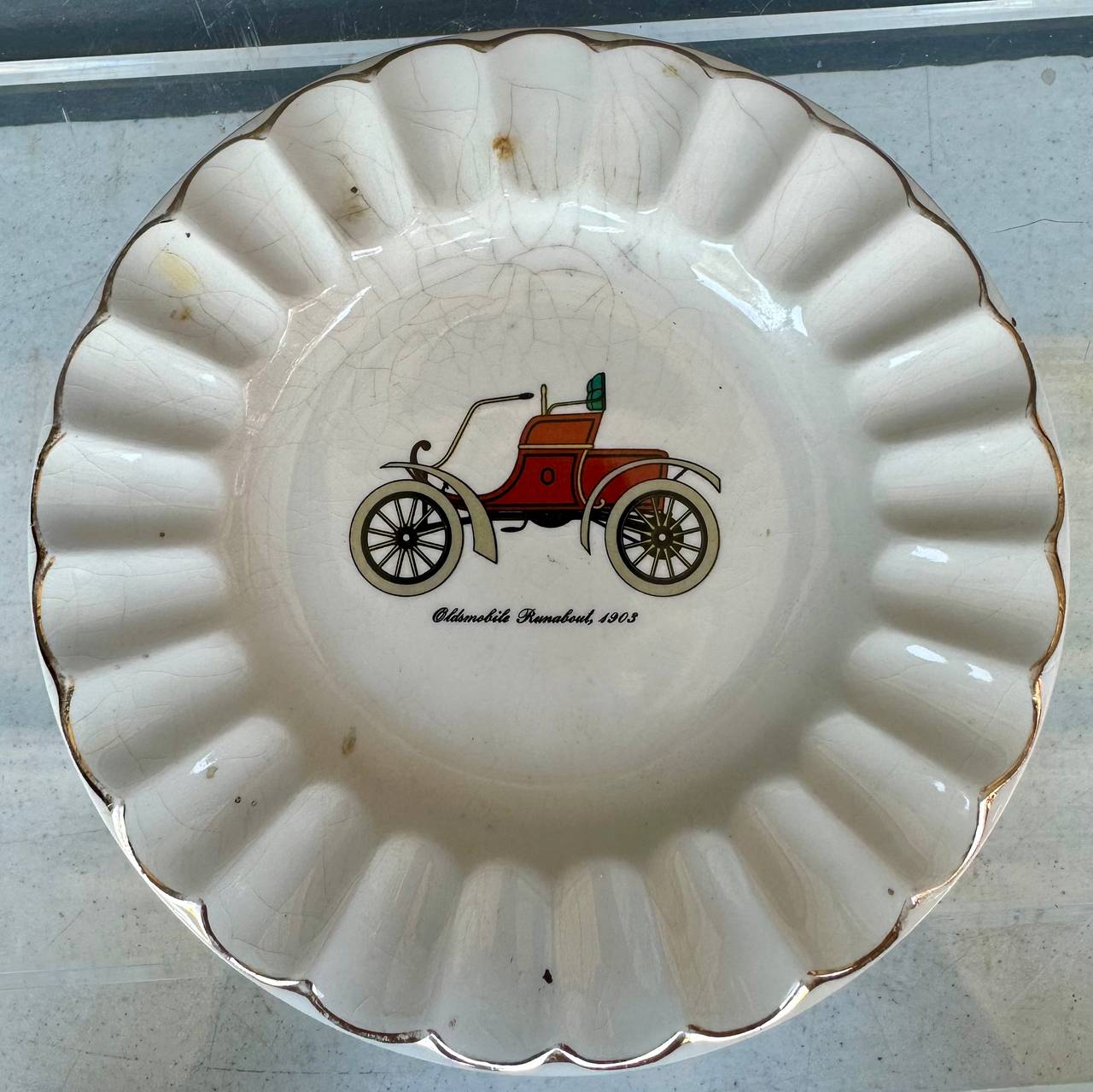 Vintage Oldsmobile Runabout Ceramic Dish