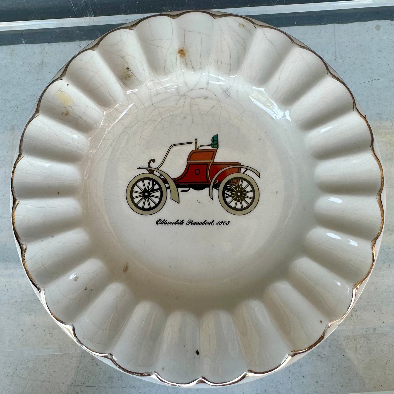 Vintage Oldsmobile Runabout Ceramic Dish