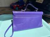 Fiorelli Purple Satchel Crossbody Bag Top Handle Vintage Style Purse	y2k - Image 3