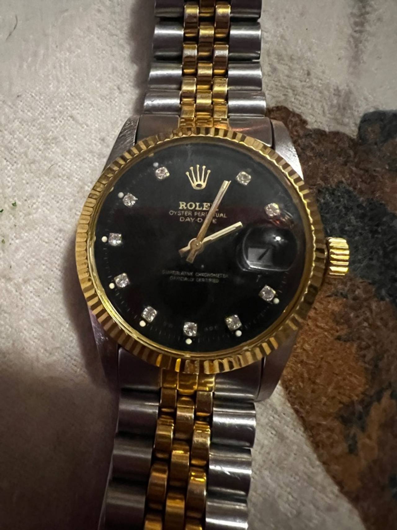Rolex Datejust 36 Two-Tone Black Diamond Dial