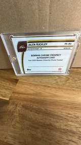 2023 Bowman Chrome University Jalen Buckley Yellow Refractor Autograph /75 - Image 2