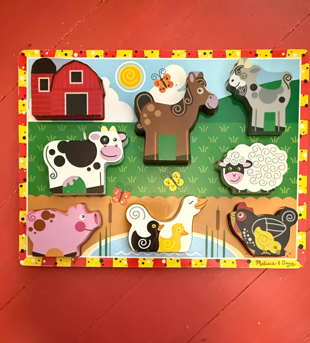 Melissa & Doug Farm Animals Chunky Wooden Puzzle