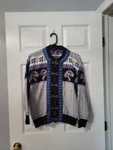 Northern Lights Custom Design Haida Eagle Cardigan Women's Small Cotton Sweater - Image 2