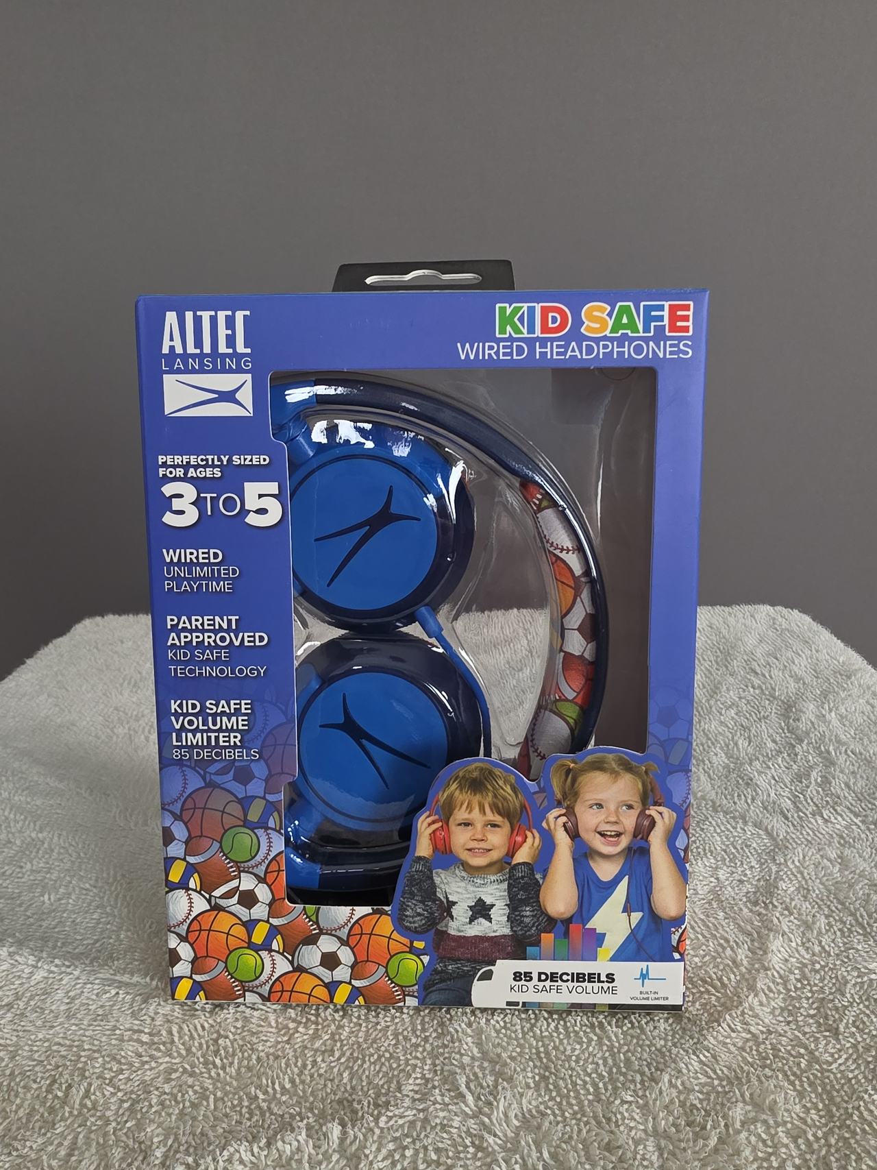 Altec Lansing Kid Safe Wired Headphones (Sports Blue)