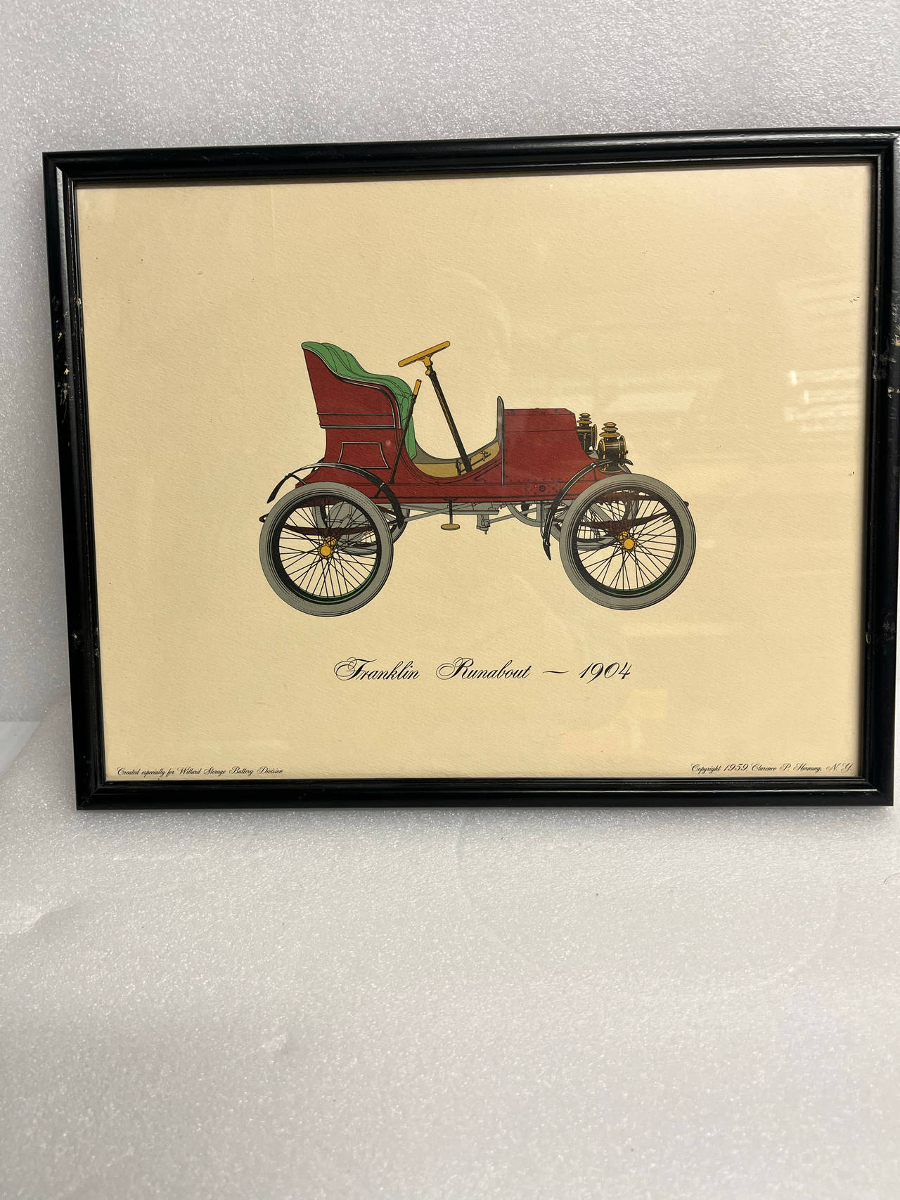 Clarence P. Hornung 1904 Franklin Runabout Print