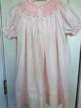 Feltman Bros Pink Smocked Bishop Dress with Floral Embroidery 24m - Image 2