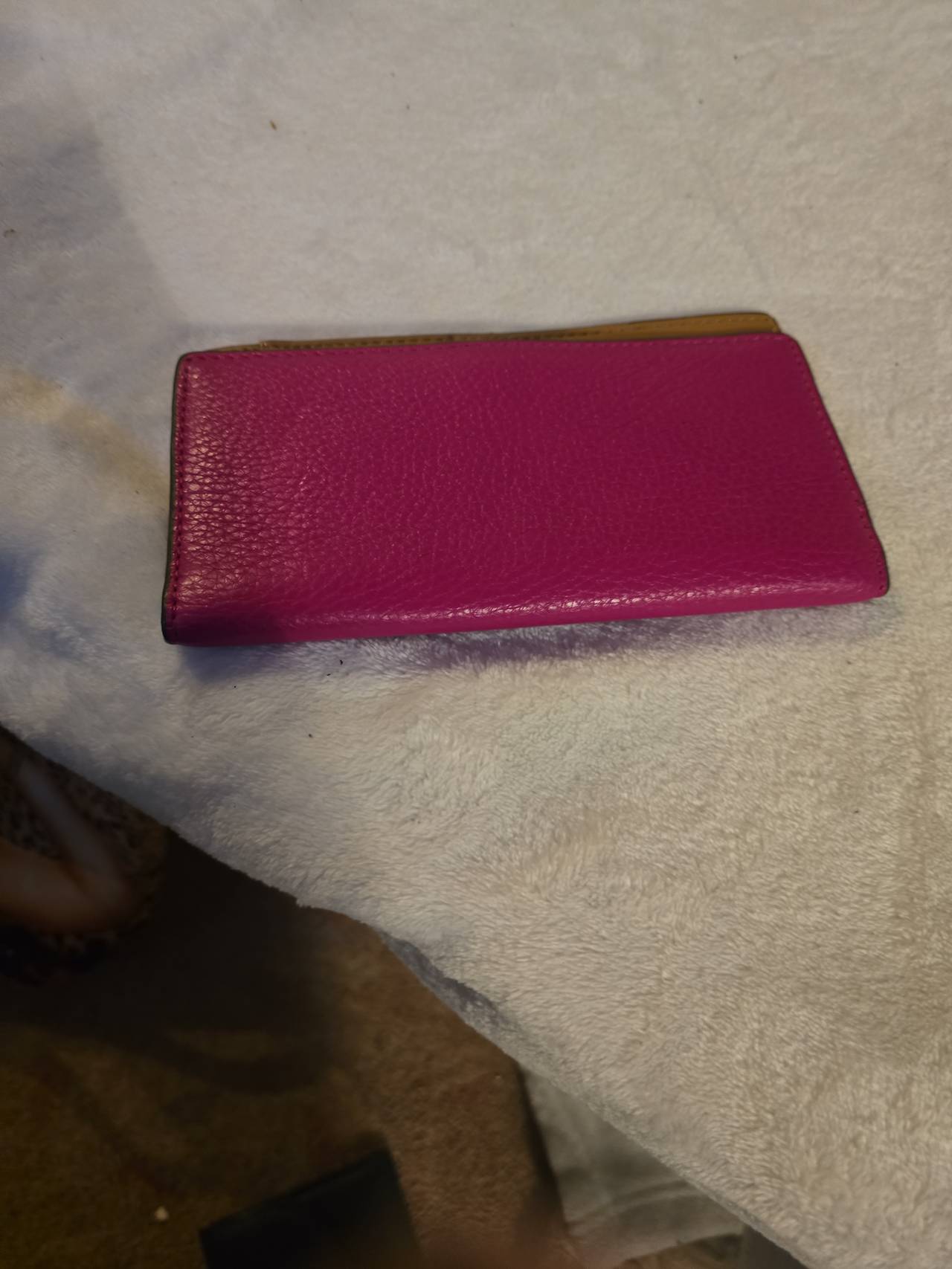 Coach Pebbled Leather Card Case Wallet