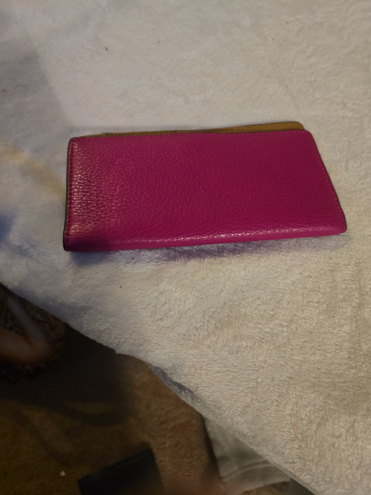 Coach Pebbled Leather Card Case Wallet