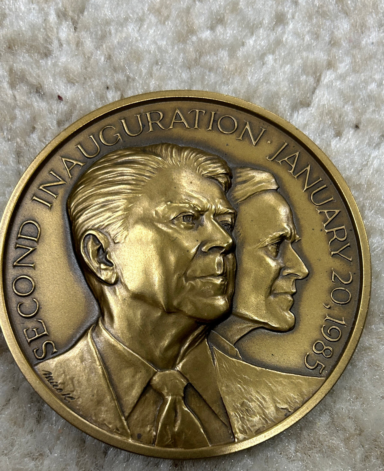 1985 Ronald Reagan Second Inaugural Bronze Medal