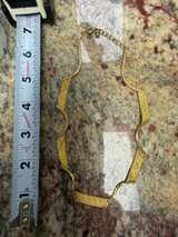 Vintage Gold-Tone Textured Bar Panel Necklace - Image 4