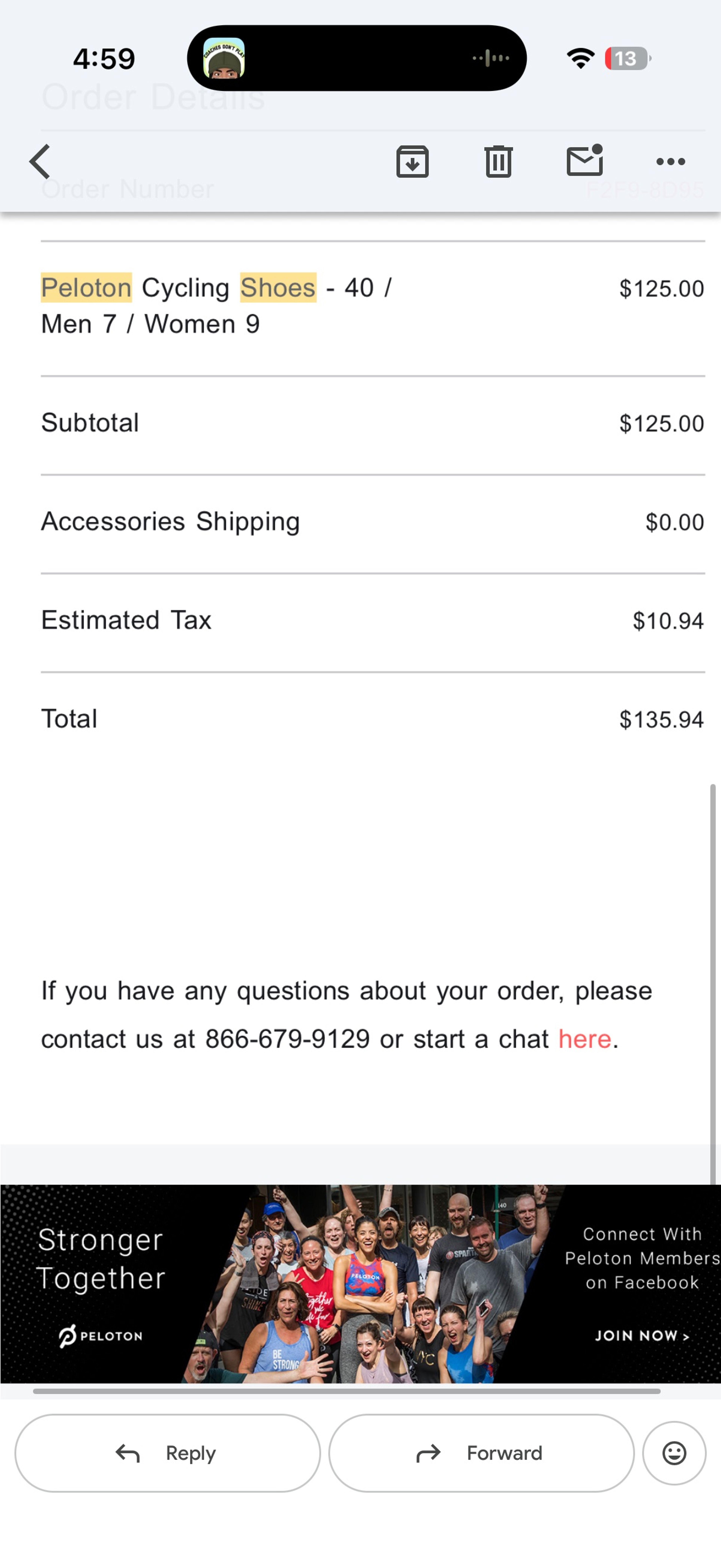 Peloton Cycling Shoes Black/Red - Image 3