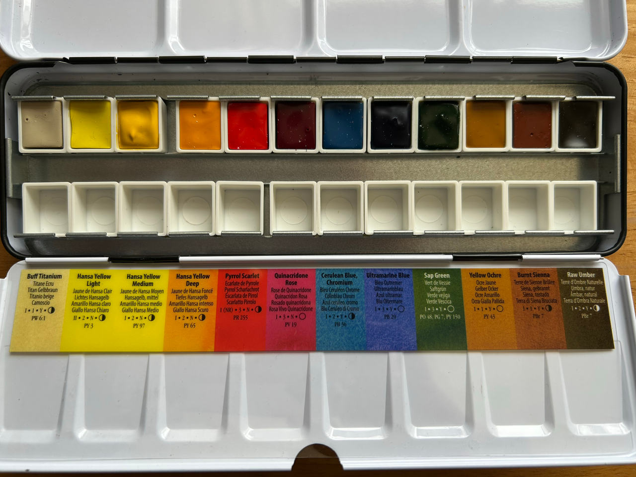 Daniel Smith Hand Poured Watercolor Half Pan Set, 12 Colors
