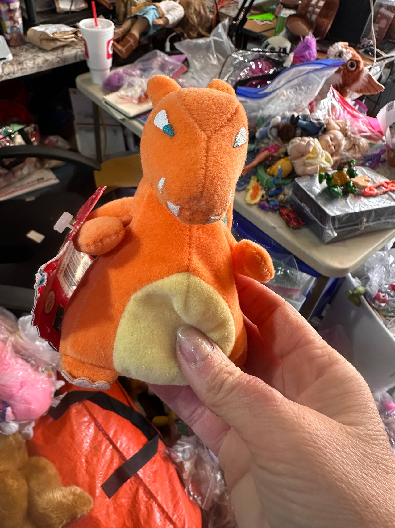 Vintage 1998 Hasbro Pokemon Friends Charizard Plush tags attached.