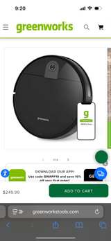 Greenworks Robotic Vacuum - Image 3