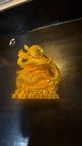 Green and Gold Laughing Buddha on Dragon Statue - Image 2