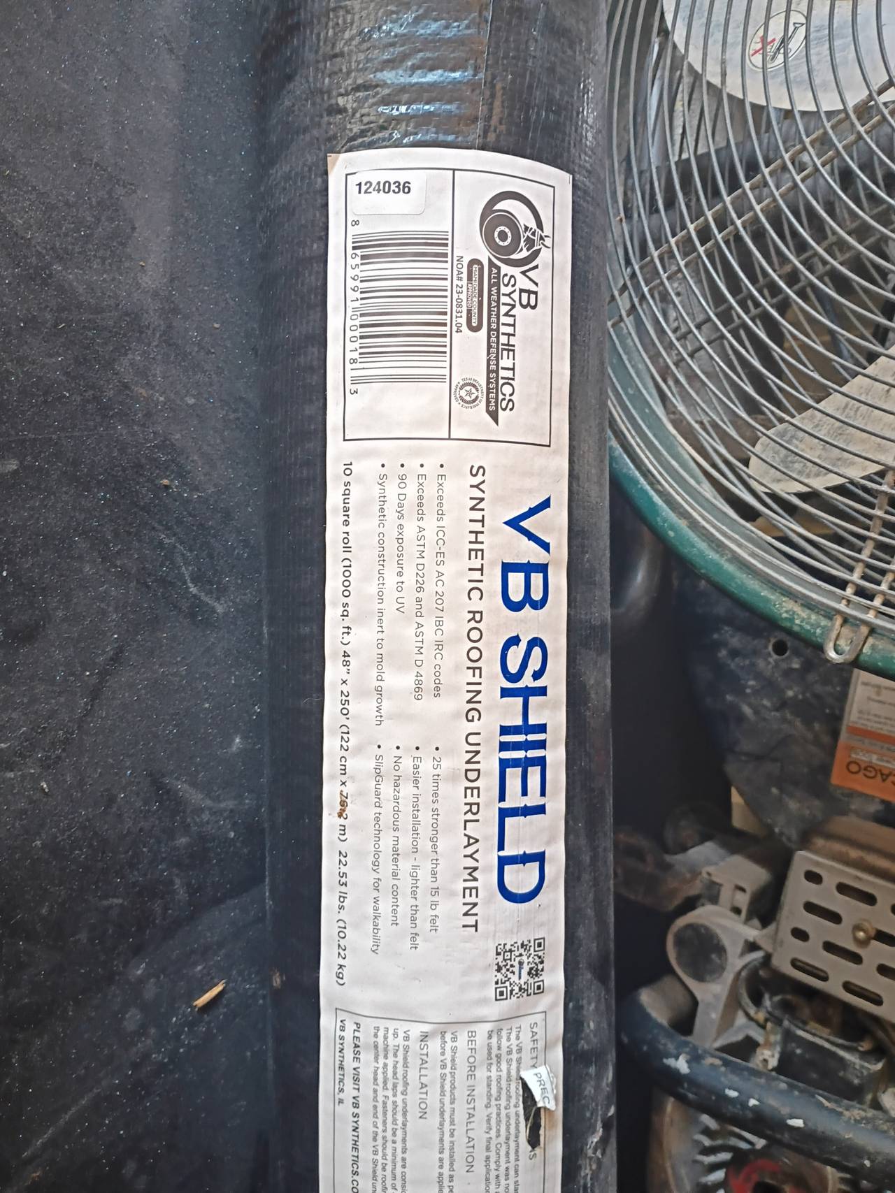 VB Shield Synthetic Roofing Underlayment 10 Square Roll