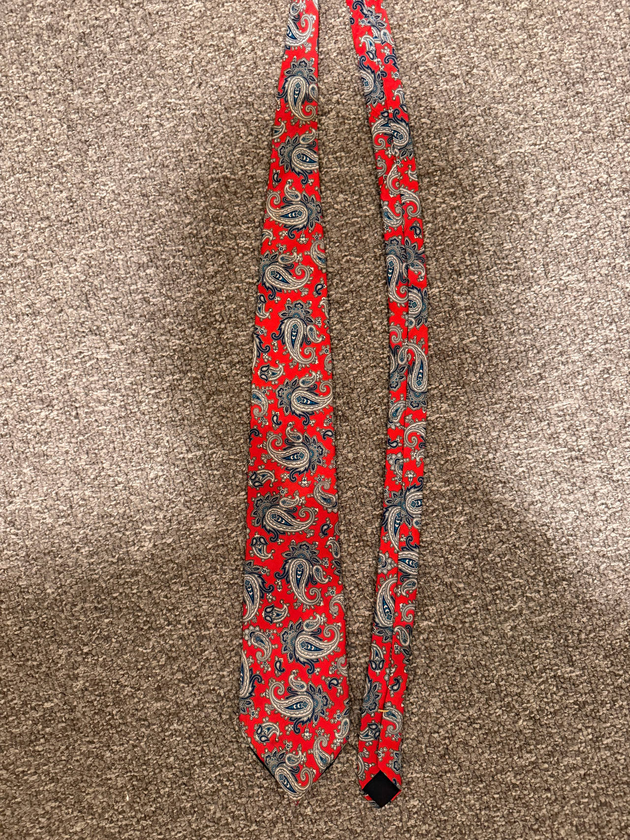 Red Paisley Silk Necktie