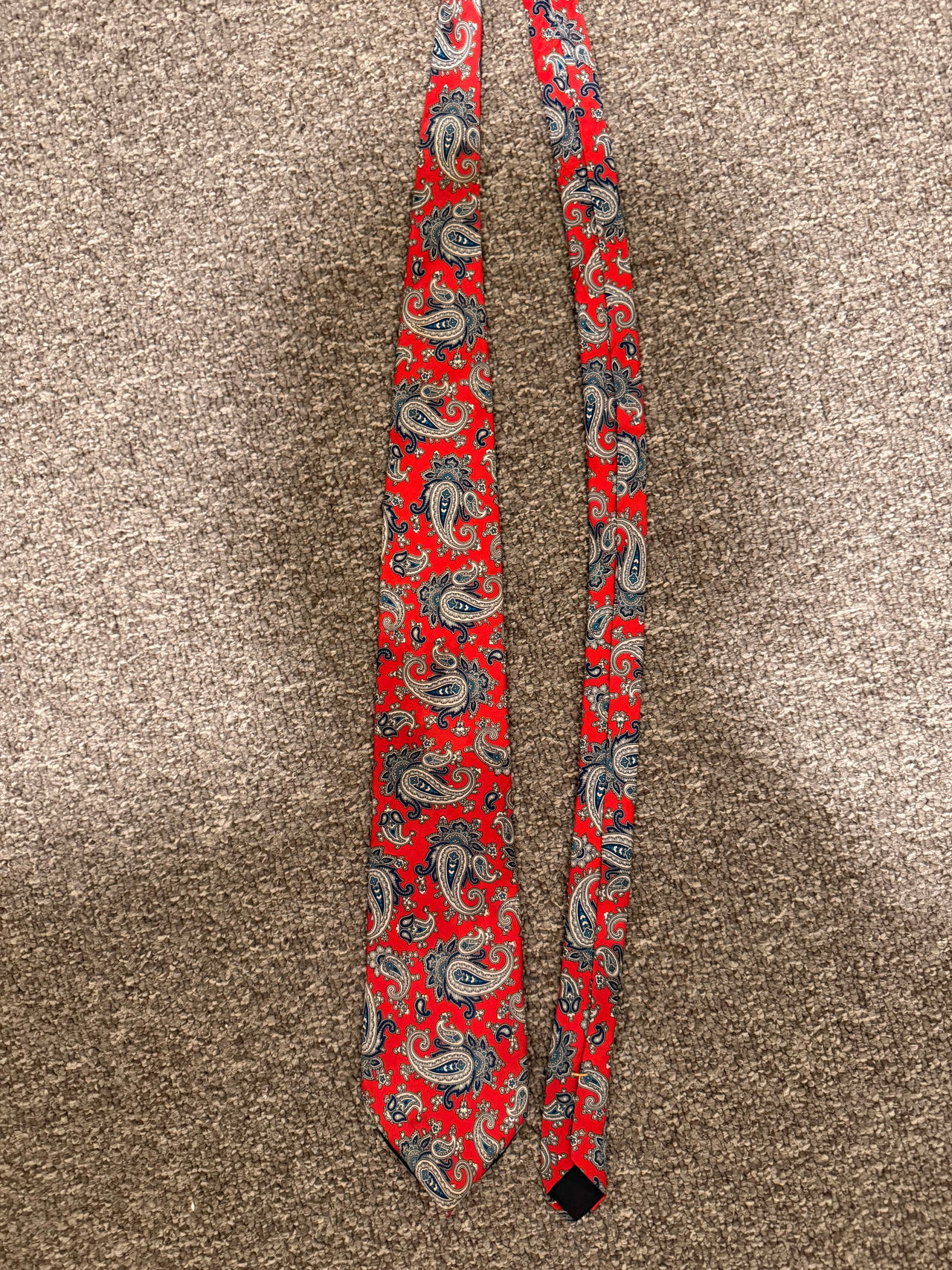 Red Paisley Silk Necktie