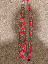Red Paisley Silk Necktie - Image 1