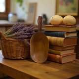 Vintage Treenware  Carved Wooden Scoop Large Farmhouse Style - Image 2