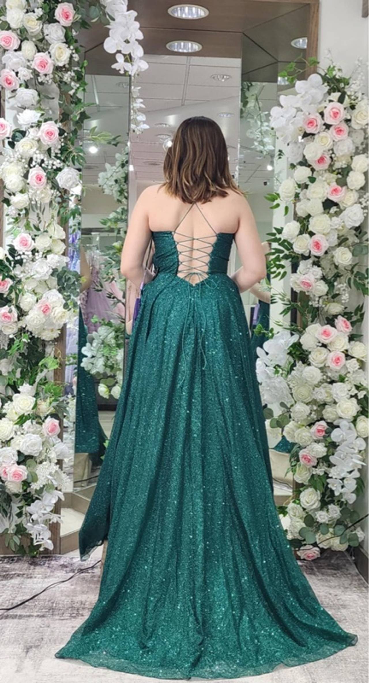 Ladivine Emerald Green Graduation Dress
