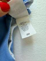 The Bailey Boys Girls Periwinkle Corduroy Romper with Pink Giraffe Appliqué 3M - Image 2