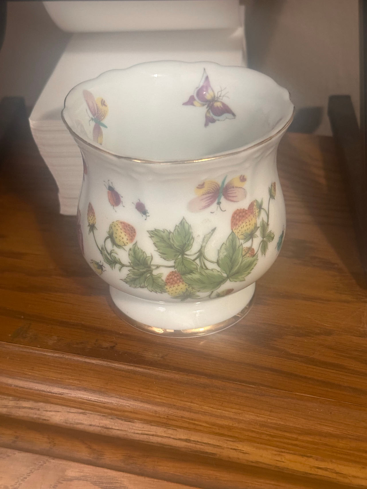 Wedgwood Wild Strawberry Open Sugar Bowl