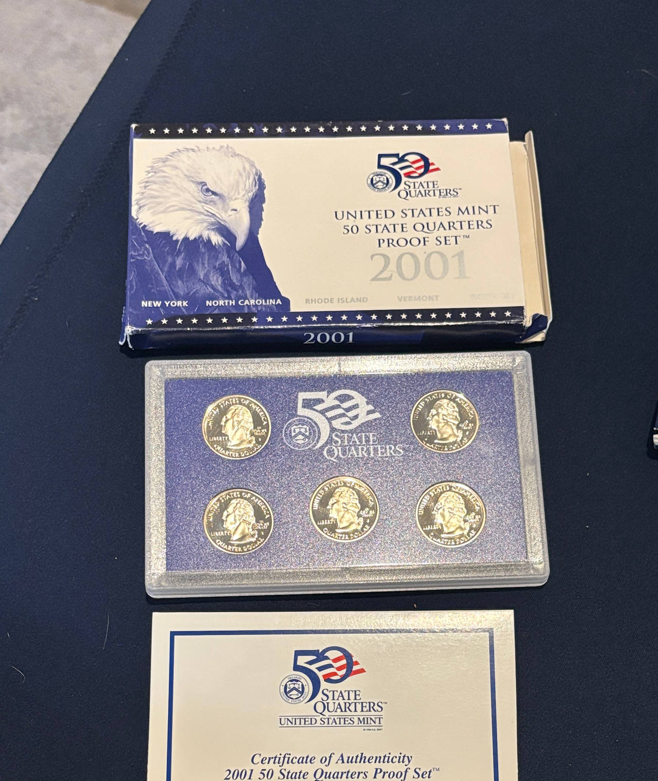 2001 United States Mint 50 State Quarters Proof Set