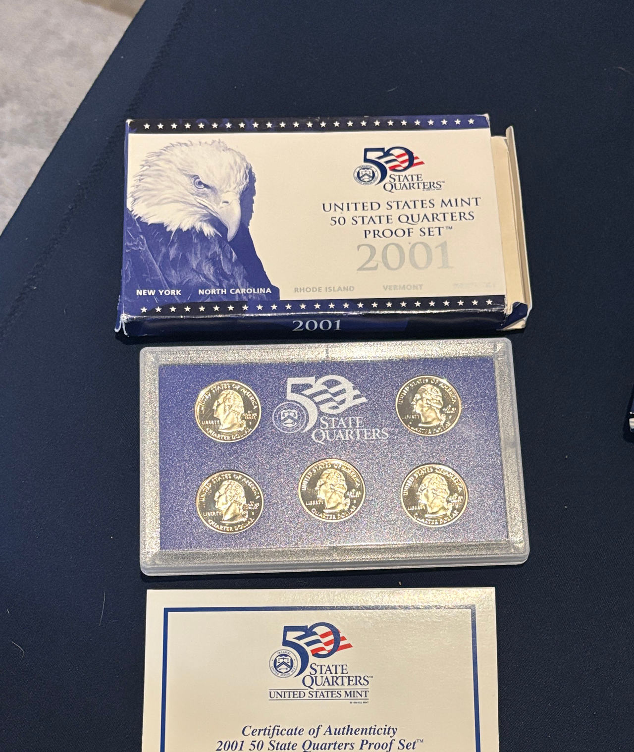 2001 United States Mint 50 State Quarters Proof Set