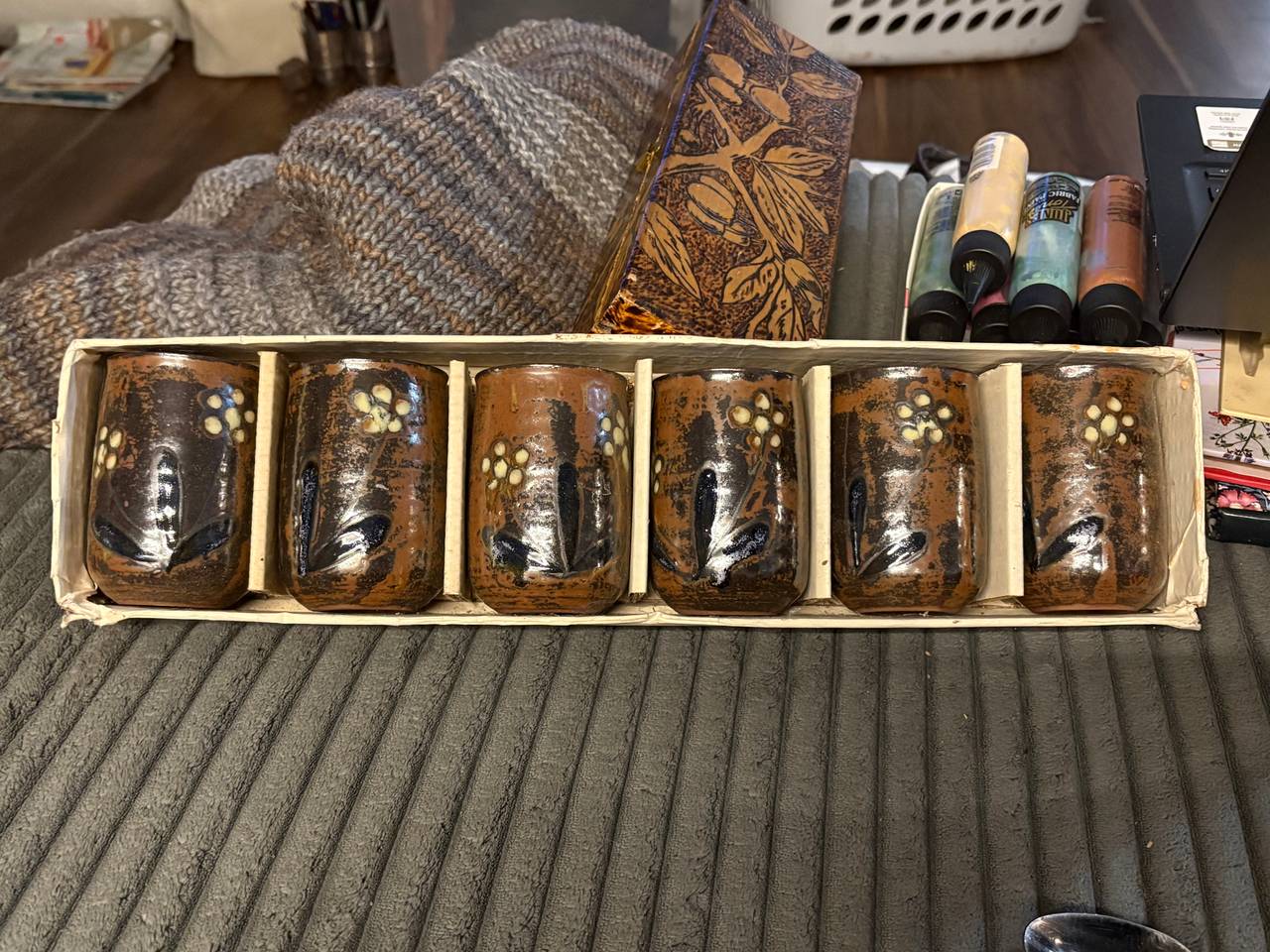 Vintage Japanese Ceramic Tea Cup Set of 6