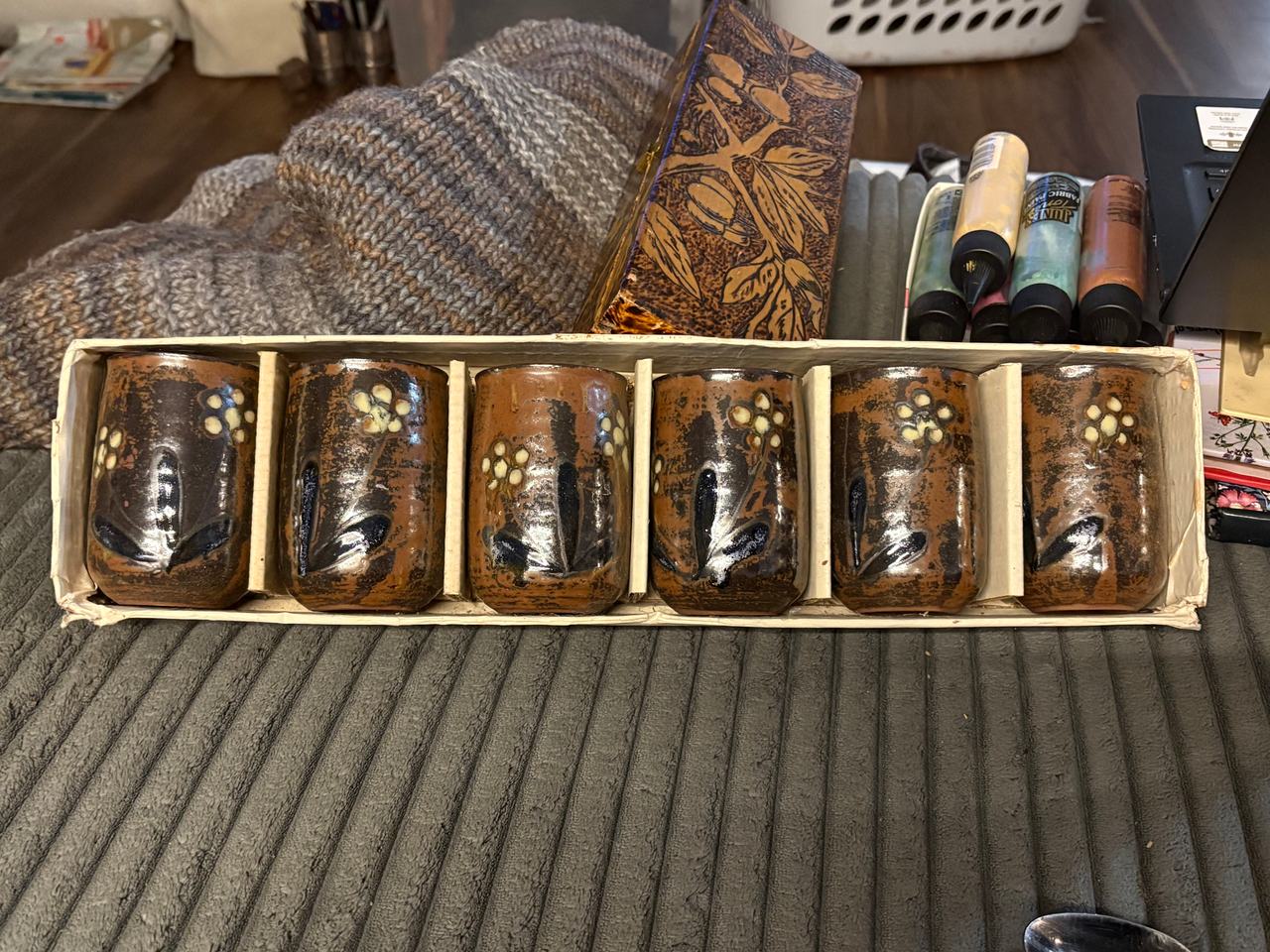 Vintage Japanese Ceramic Tea Cup Set of 6