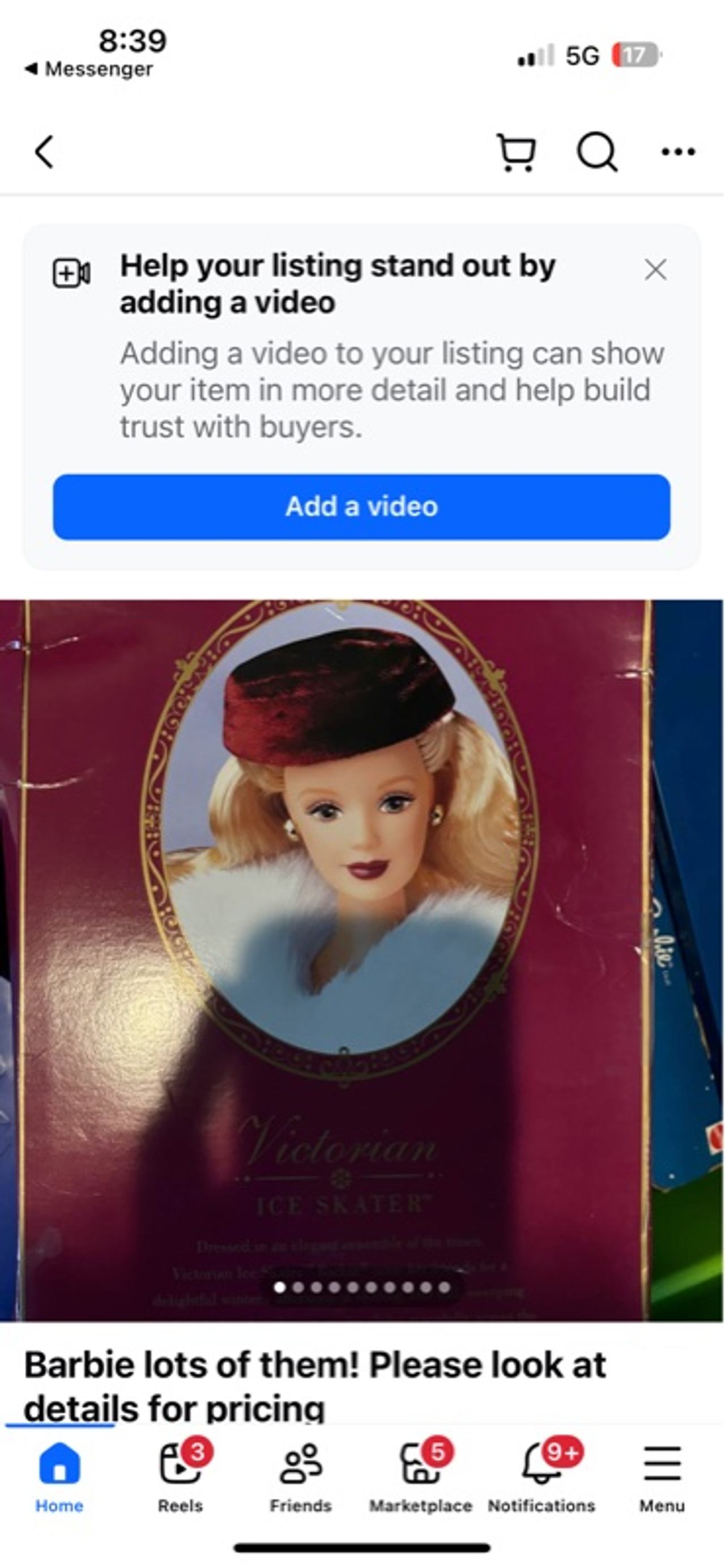 Barbie Victorian Ice Skater Blonde Doll (2000)