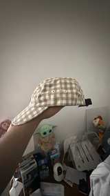 Supreme Gingham Twill Camp Cap Tan SS23 - Image 3