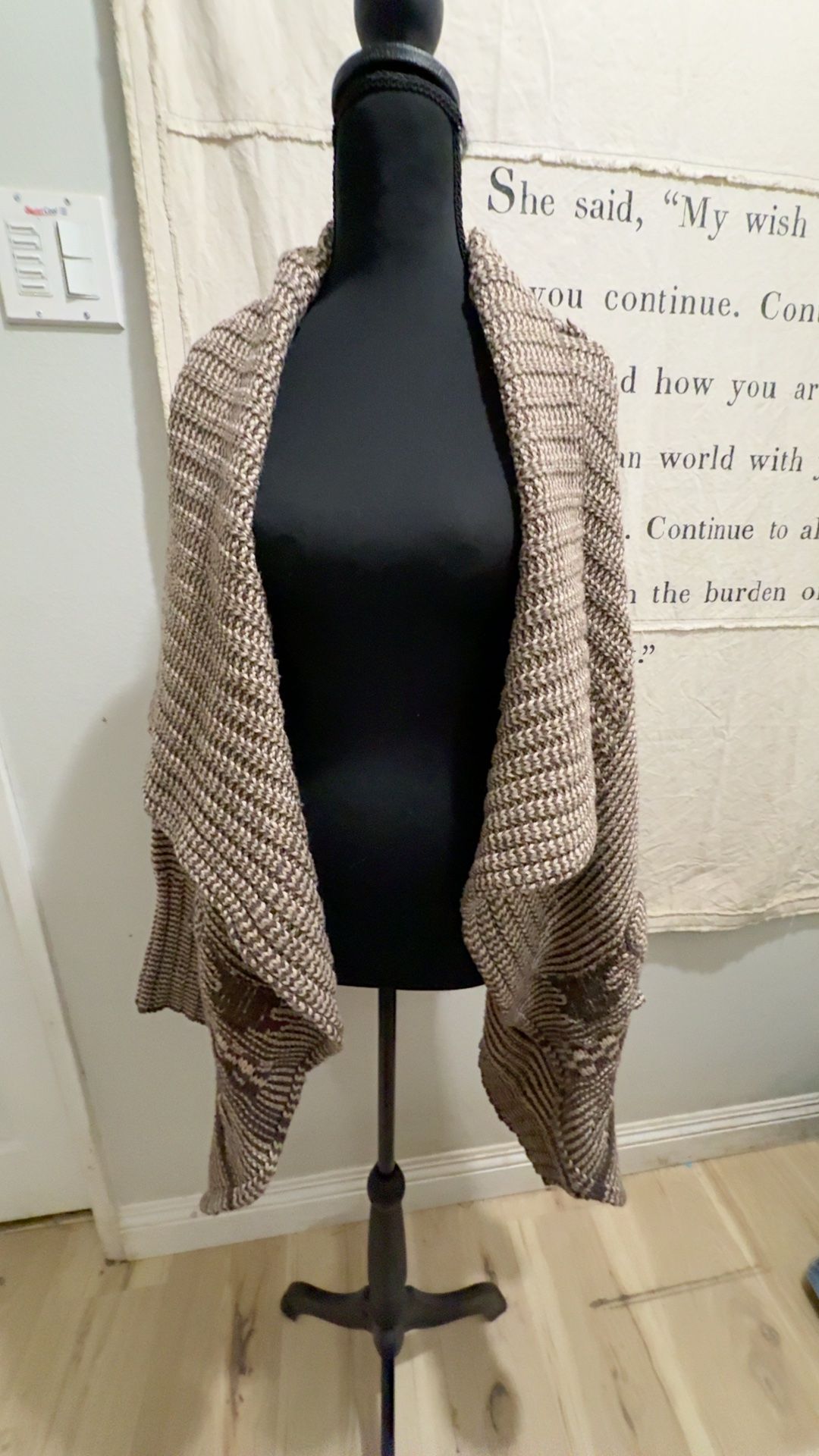 Love Stitch Western Open Front Cardigan Sweater