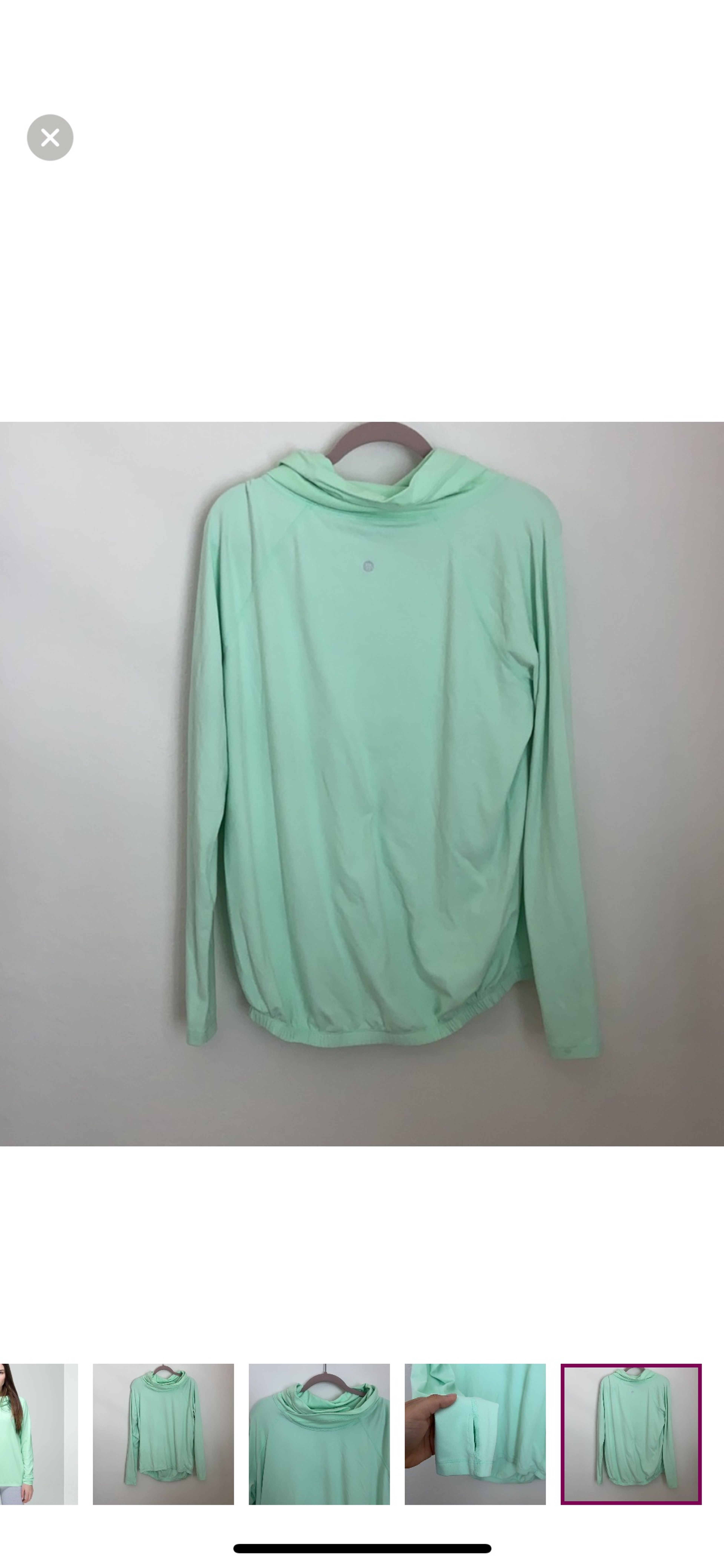 lululemon athletica Mint Green Cowl Neck Sweater - Image 3