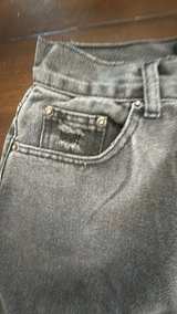 White Fox Black Acid Wash Wide Leg Mom Jeans Small - Image 2