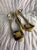 Paco Gil Mustard Yellow Buckle Flats Size 38 - Image 1