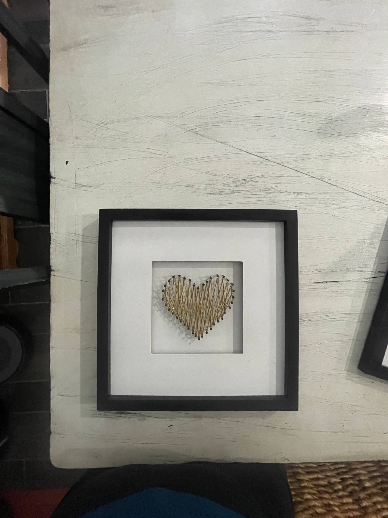 Framed String Art Heart. Pick up only. Fishkill or Poughkeepsie $10