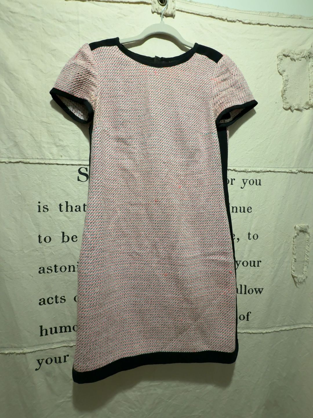 Banana Republic Framed Pink Tweed Mini Dress: 4