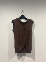 Knitted Sleeveless Cardigan Vest - Image 1