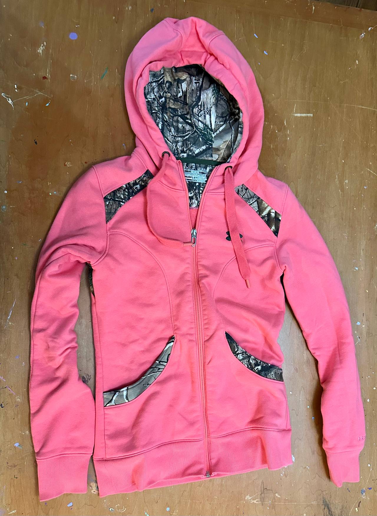 Under Armour Women's Pink Camo Full-Zip Hoodie