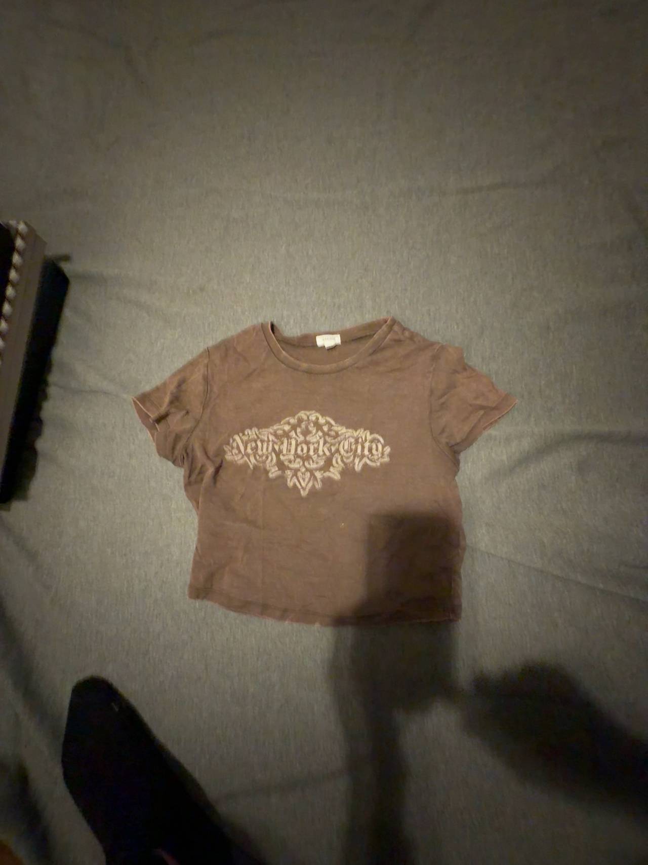 Affliction Baby Cropped T-Shirt Brown