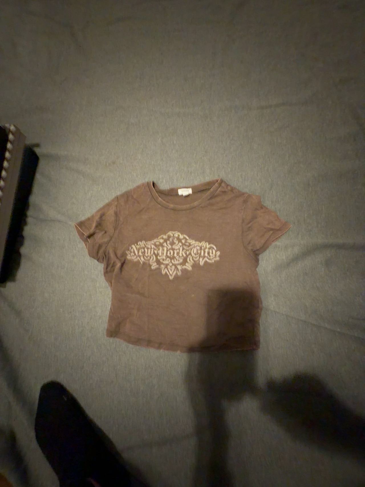 Affliction Baby Cropped T-Shirt Brown