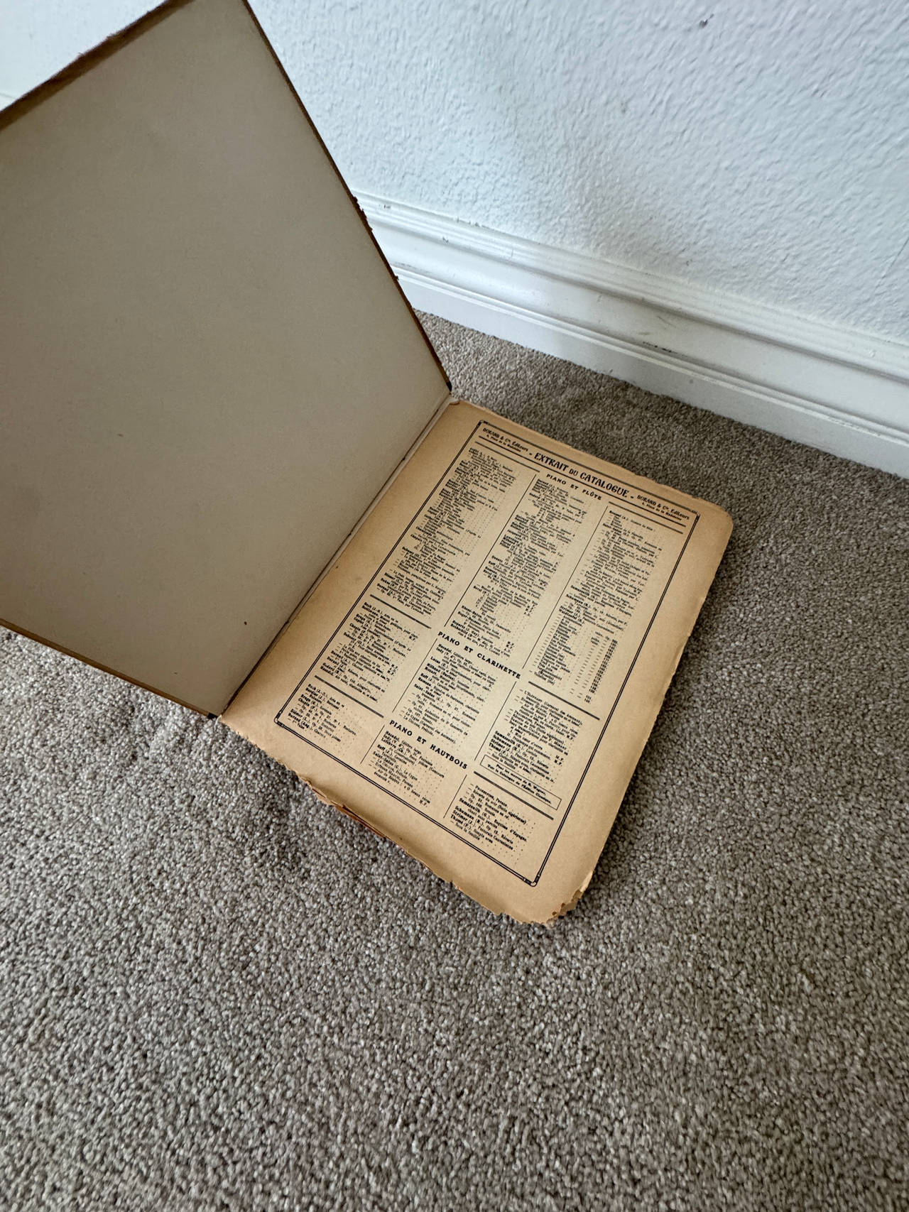 Vintage Sheet Music Book